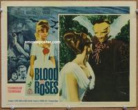 h309 BLOOD & ROSES movie lobby card #5 '61 Vadim, monster scene!