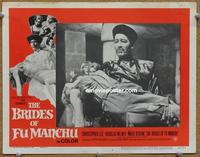 h319 BRIDES OF FU MANCHU movie lobby card #3 '66 Christopher Lee