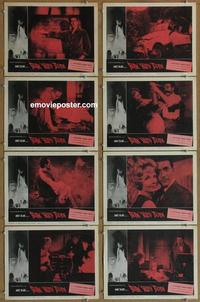 h230 BURN WITCH BURN 8 movie lobby cards '62 AIP, demons of Hell!