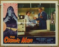 h331 COSMIC MAN movie lobby card #7 '59 Bruce Bennett in laboratory!