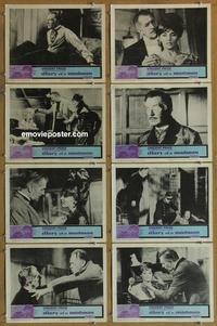 h236 DIARY OF A MADMAN 8 movie lobby cards '63 Vincent Price, Le Borg