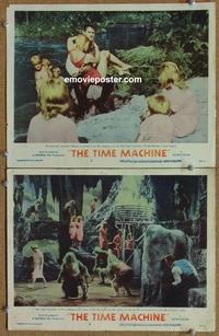 h645 TIME MACHINE 2 movie lobby cards '60 Rod Taylor, Yvette Mimieux