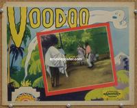 h528 VOODOO #2 movie lobby card '30s cool spooky ghost border art!