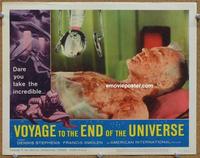 h530 VOYAGE TO THE END OF THE UNIVERSE movie lobby card #2 '64 sci-fi!