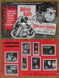 b362 BLOOD BATH /QUEEN OF BLOOD movie pressbook '66 AIP horror!