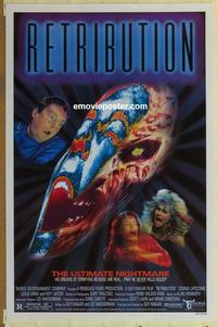 h862 RETRIBUTION one-sheet movie poster '87 the ultimate nightmare!