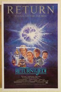 h864 RETURN OF THE JEDI one-sheet movie poster R85 George Lucas classic!