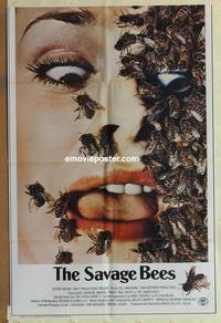 b977 SAVAGE BEES one-sheet movie poster '76 terrifying horror image!