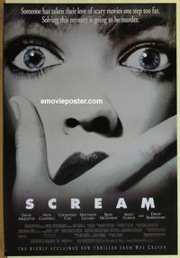 h869 SCREAM one-sheet movie poster '96 Wes Craven, Neve Campbell