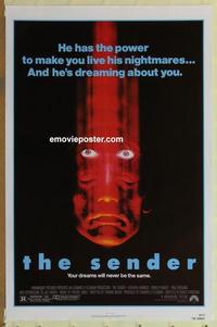 h873 SENDER one-sheet movie poster '82 living nightmares!