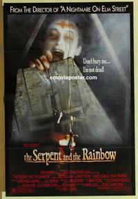 b987 SERPENT & THE RAINBOW one-sheet movie poster '88 Wes Craven, Pullman