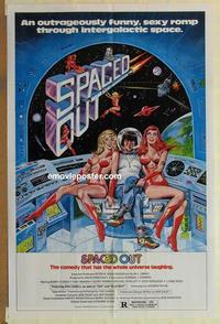 h019 SPACED OUT one-sheet movie poster '80 weird sci-fi comedy image!