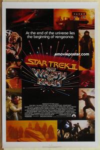 h885 STAR TREK 2 one-sheet movie poster '82 Leonard Nimoy, William Shatner