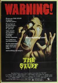 h038 STUFF one-sheet movie poster '85 Larry Cohen, great horror image!