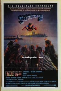 h040 SUPERMAN 2 one-sheet movie poster '81 Christopher Reeve, Terence Stamp