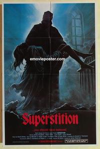 h043 SUPERSTITION one-sheet movie poster '82 great horror image!