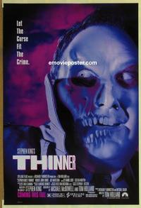 h902 THINNER DS advance one-sheet movie poster '96 Stephen King, horror!