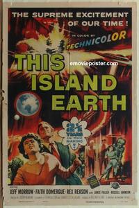 h072 THIS ISLAND EARTH one-sheet movie poster '55 sci-fi classic, Morrow