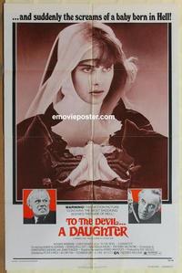 h075 TO THE DEVIL A DAUGHTER one-sheet movie poster '76 Nastassja Kinski