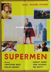b119 SUPERMAN Yugoslavian movie poster '78 Chris Reeve, Kidder
