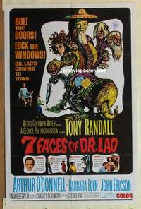 d163 SEVEN FACES OF DR LAO one-sheet movie poster '64 Tony Randall