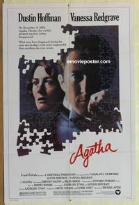 c050 AGATHA one-sheet movie poster '79 Dustin Hoffman, Vanessa Redgrave