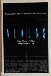 c061 ALIENS one-sheet movie poster '86 James Cameron, Sigourney Weaver