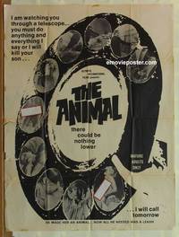 c097 ANIMAL one-sheet movie poster '68 he made her an animal!