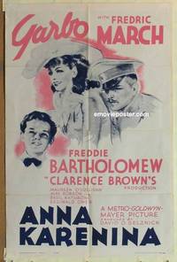 c100 ANNA KARENINA one-sheet movie poster R62 Greta Garbo, March