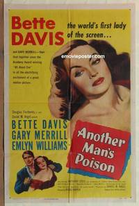 c103 ANOTHER MAN'S POISON one-sheet movie poster '52 Bette Davis