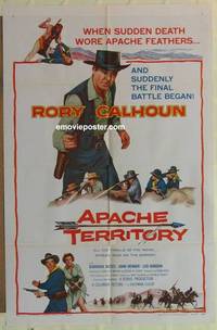 c107 APACHE TERRITORY one-sheet movie poster '58 Rory Calhoun, Bates