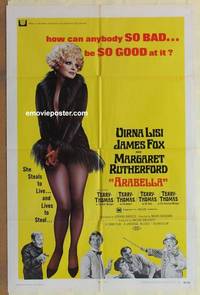 c111 ARABELLA one-sheet movie poster '68 James Fox, sexy Virna Lisi!