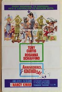 c116 ARRIVEDERCI BABY one-sheet movie poster '66 Curtis, Jack Davis art!