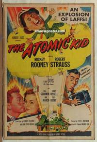 c123 ATOMIC KID one-sheet movie poster '55 Mickey Rooney, Strauss