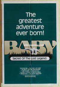 c130 BABY one-sheet movie poster '85 cool dinosaur adventure!