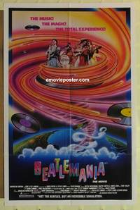c161 BEATLEMANIA one-sheet movie poster '81 great artwork of The Beatles!