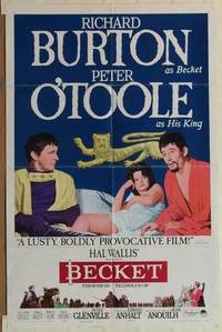 c165 BECKET one-sheet movie poster '64 Richard Burton, Peter O'Toole