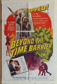 c172 BEYOND THE TIME BARRIER one-sheet movie poster '59 Edgar Ulmer