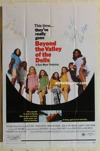 c173 BEYOND THE VALLEY OF THE DOLLS signed one-sheet movie poster '70 Meyer!
