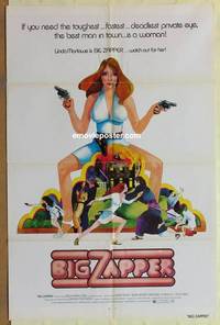 c183 BIG ZAPPER one-sheet movie poster '73 best man in town is a woman!