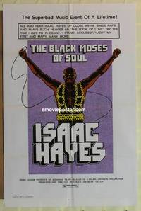 c196 BLACK MOSES OF SOUL one-sheet movie poster '73 Isaac Hayes, superbad!