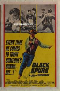 c198 BLACK SPURS one-sheet movie poster '65 Calhoun, Darnell