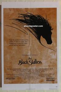c199 BLACK STALLION one-sheet movie poster '79 great horse artwork!