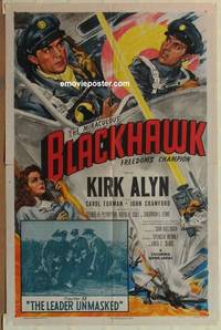 c203 BLACKHAWK Chap 15 one-sheet movie poster '52 serial from comic book!