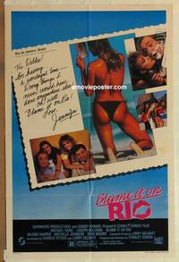 c206 BLAME IT ON RIO one-sheet movie poster '84 sexy Demi Moore, Caine!