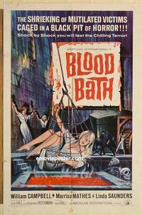c213 BLOOD BATH one-sheet movie poster '66 AIP, pit of horror!