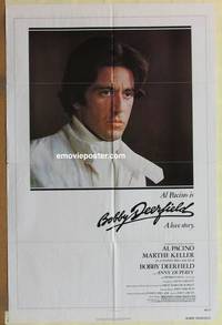 c222 BOBBY DEERFIELD one-sheet movie poster '77 Al Pacino, car racing!
