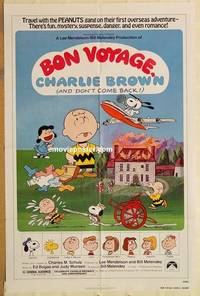 c228 BON VOYAGE CHARLIE BROWN one-sheet movie poster '80 Peanuts, Schulz