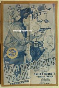 c234 BORDERTOWN TRAIL one-sheet movie poster R50 Sunset Carson