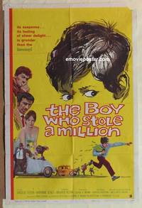 c240 BOY WHO STOLE A MILLION one-sheet movie poster '60 Texera
